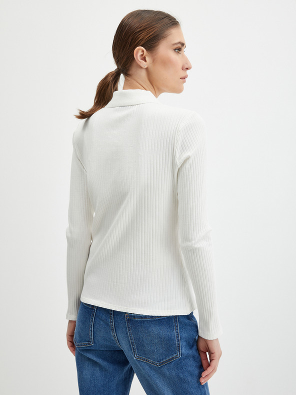 Orsay ORSAY fehér bordázott női pólóing