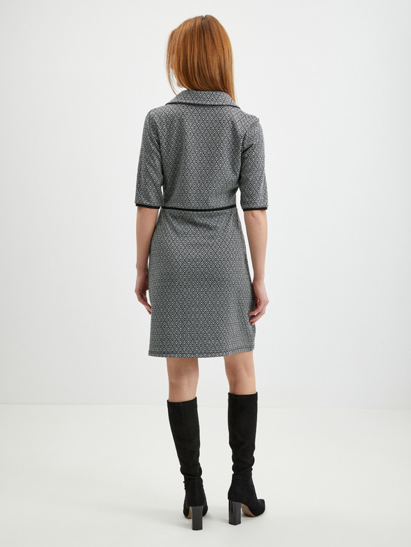 Orsay ORSAY fekete mintás női pulóverruha