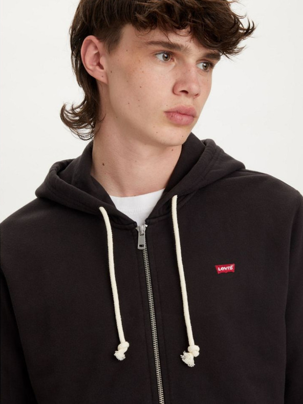 Levi's® Fekete Férfi Levi's® New Original Zip Up Hoodie Meteorit