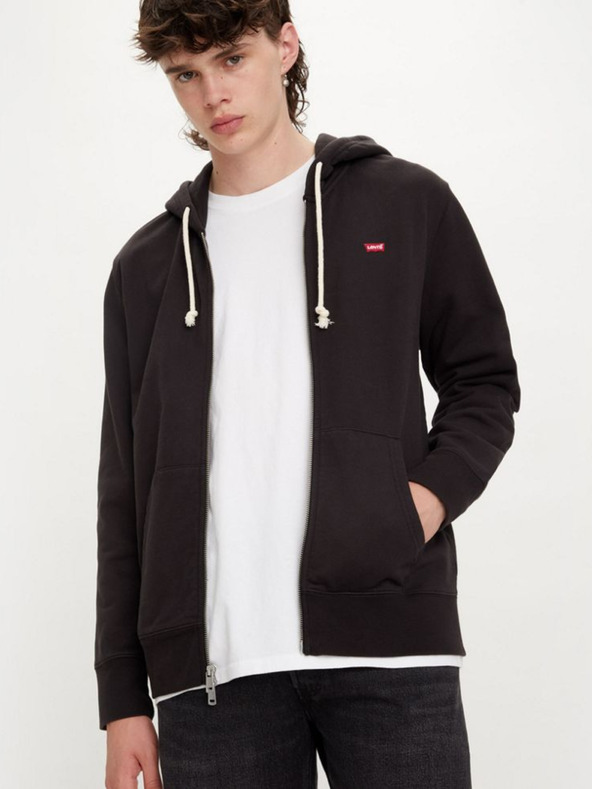 Levi's® Fekete Férfi Levi's® New Original Zip Up Hoodie Meteorit