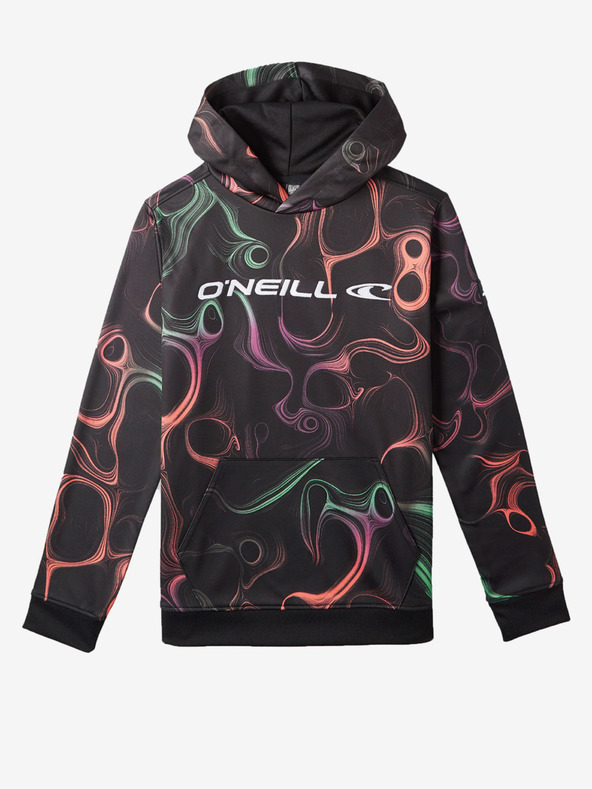 O'Neill Narancssárga és fekete fiú mintás O'Neill RUTILE HOODIE FLEECE fiúknak