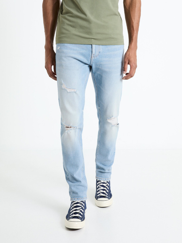 Celio Világoskék férfi slim fit farmer Celio Fostroy