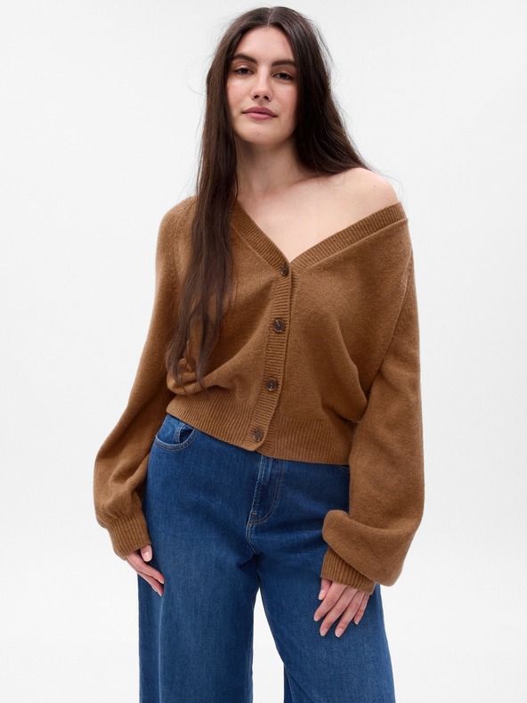 GAP Kardigán crop CashSoft GAP