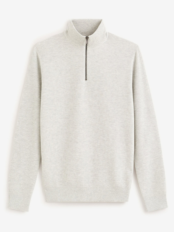 Celio Világosszürke férfi alap pulóver Celio Celio Celim