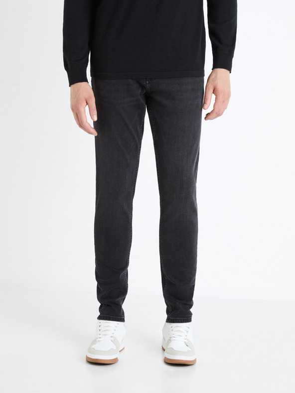 Celio Fekete férfi slim fit farmer Celio Foninety