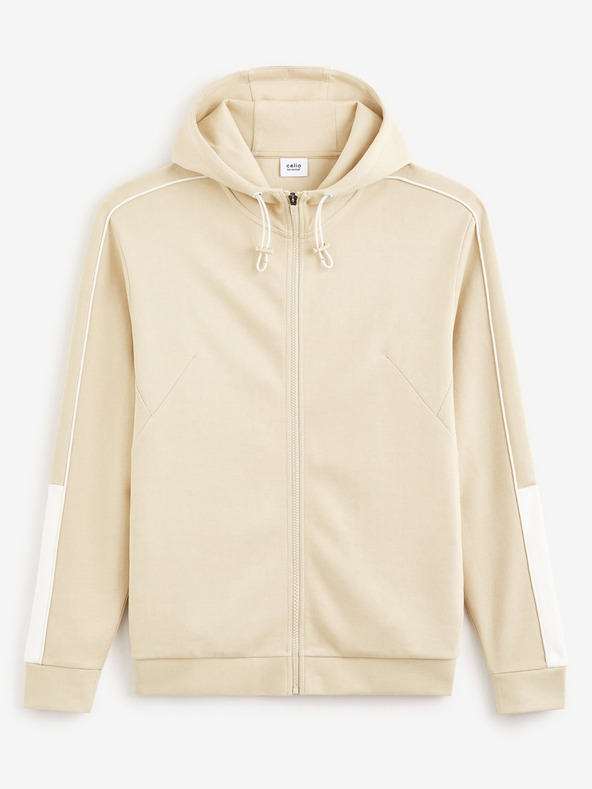 Celio Bézs férfi kapucnis pulóver Celio Fefada