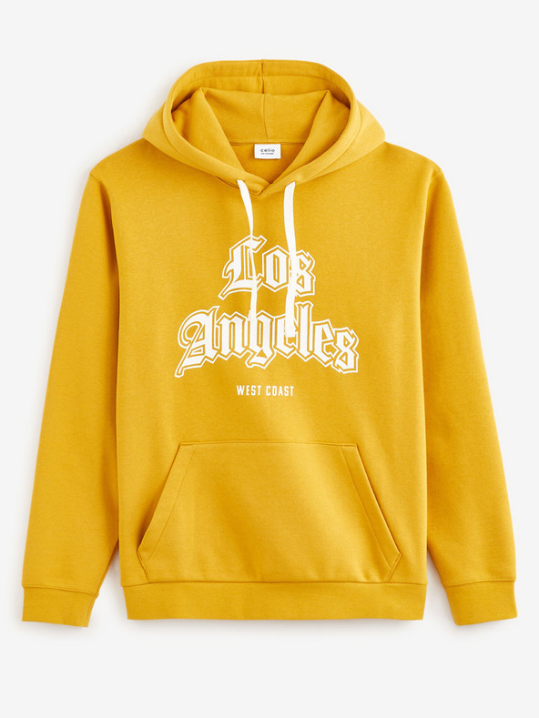 Celio Mustár férfi kapucnis pulóver Celio Fecago