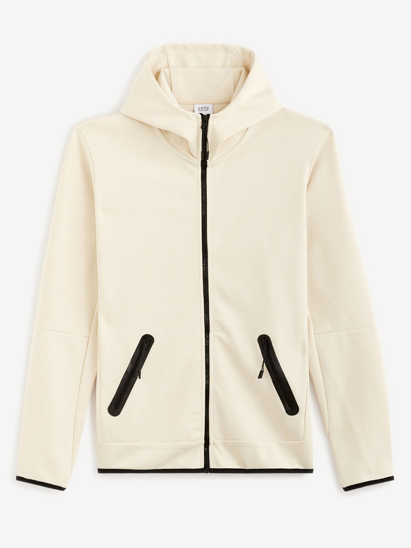 Celio Celio Fenewyoke krémszínű férfi kapucnis pulóver