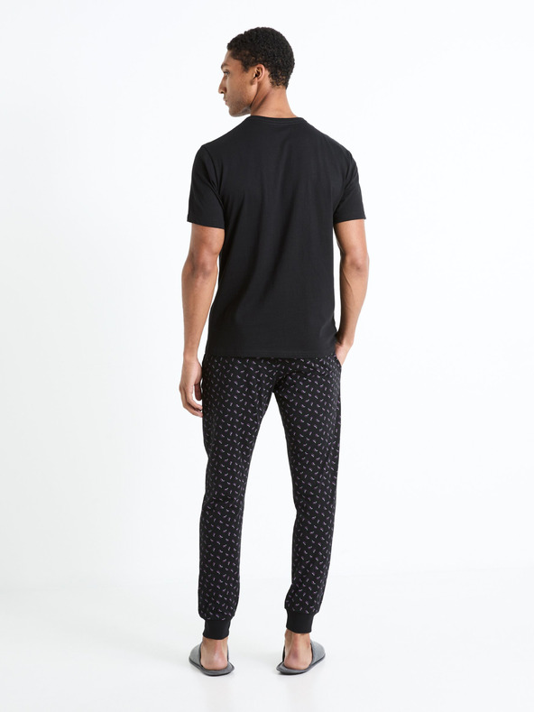 Celio Fekete férfi mintás pizsama Celio Fipyauber