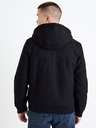 Celio Sötétkék férfi műszőrme kabát Celio Fuhoodie