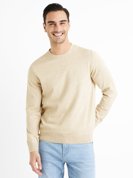 Celio Bézs férfi pulóver Celio Decotonv