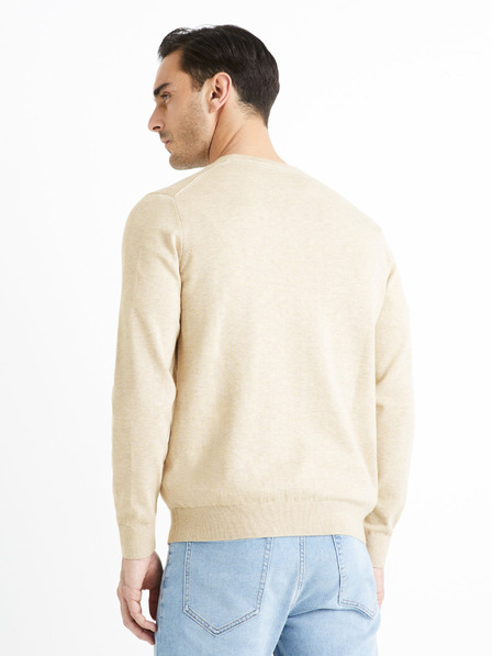 Celio Bézs férfi pulóver Celio Decotonv