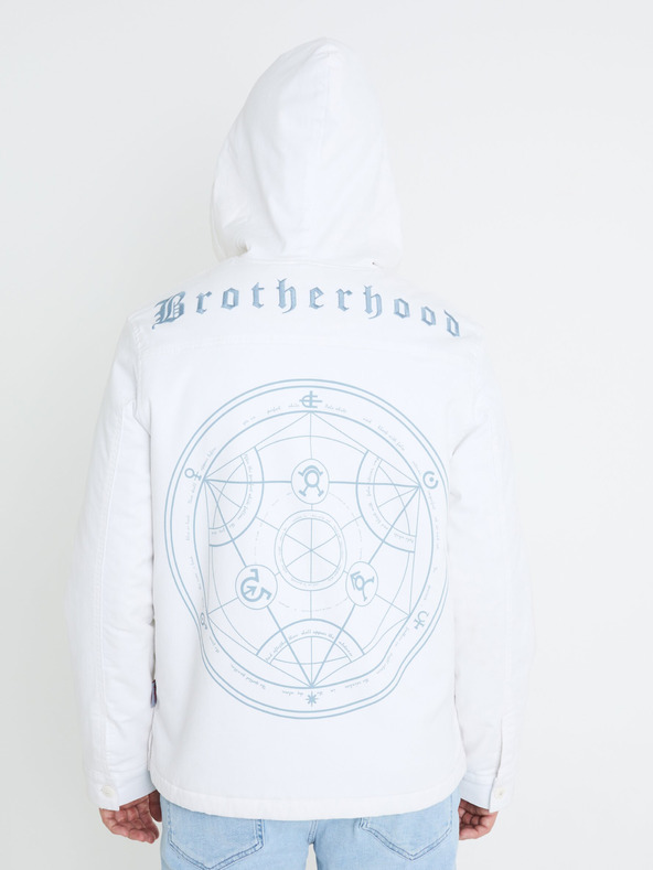 Celio Fehér férfi télikabát műszőrmével Celio Fullmetal Alchemist