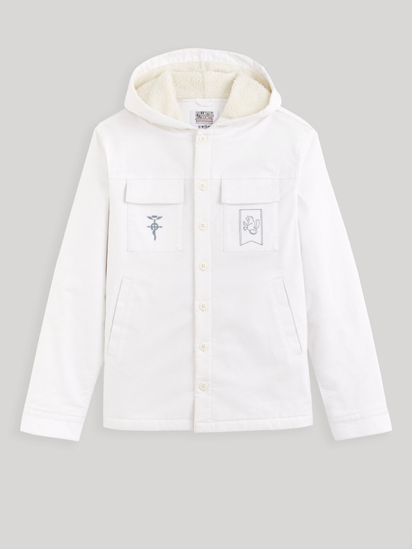 Celio Fehér férfi télikabát műszőrmével Celio Fullmetal Alchemist