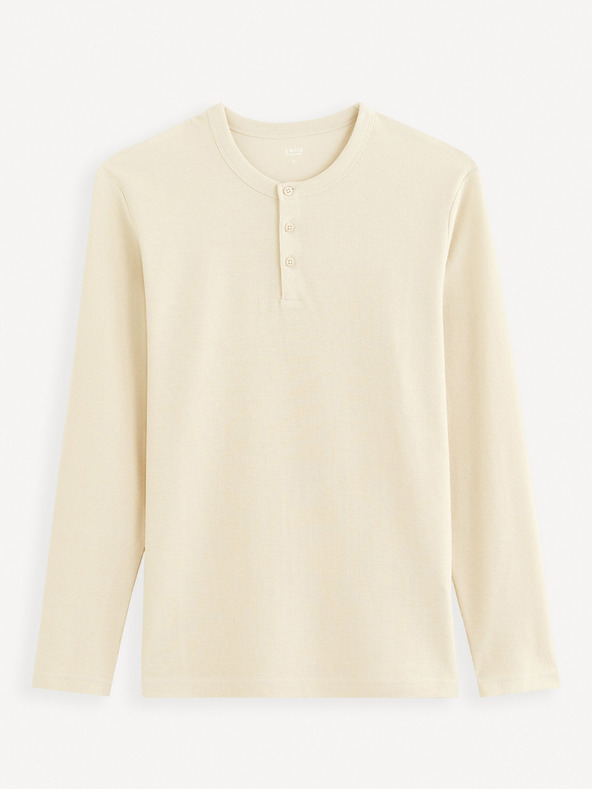 Celio Krémszínű férfi póló Celio Feplay