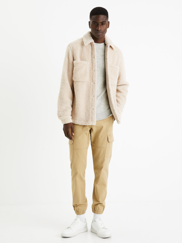 Celio Bézs színű férfi cargo nadrág Celio Dolyte