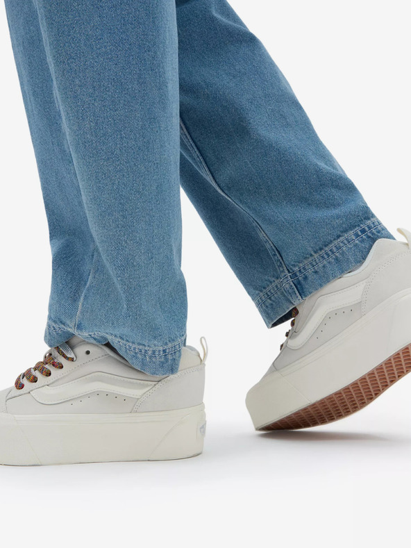 Vans Világosszürke női szarvasbőr platform tornacipő VANS Knu Stack