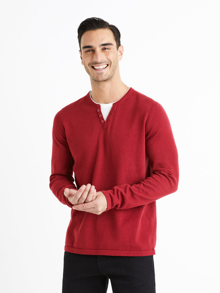 Celio Piros férfi pulóver Celio Felano