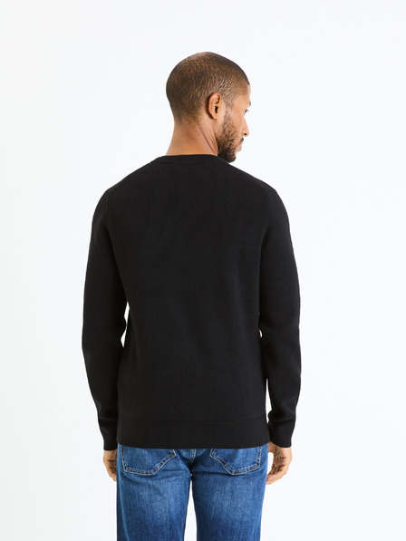 Celio Fekete férfi alap pulóver Celio Femoon