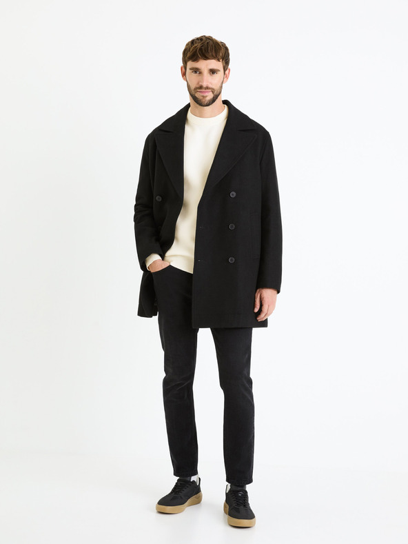 Celio Krémszínű férfi alap pulóver Celio Beclo