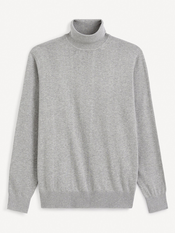 Celio Szürke férfi alap garbó pulóver Celio Feroll