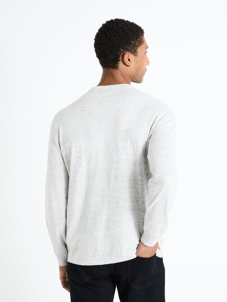 Celio Világosszürke férfi basic pulóver Celio Fepax