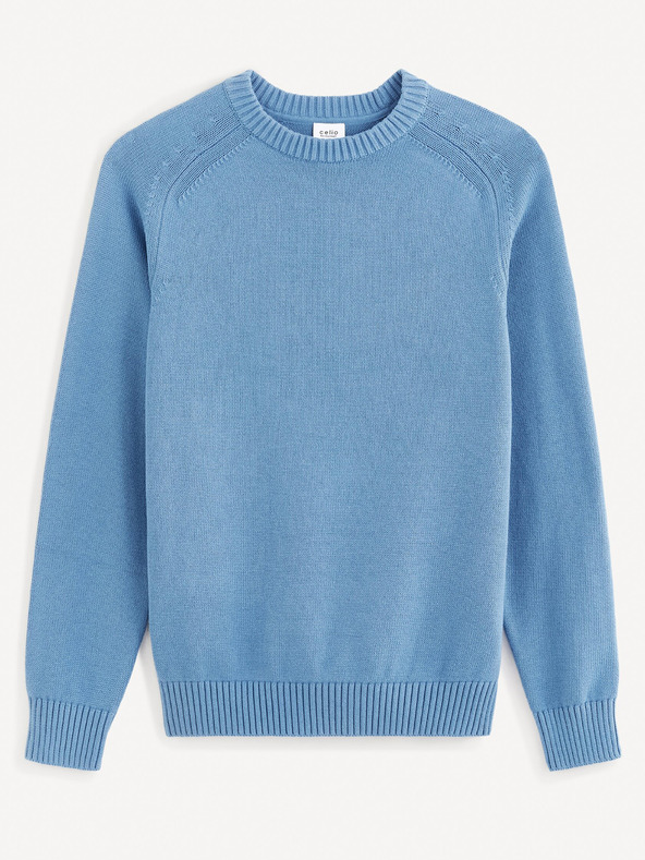 Celio Kék férfi alap pulóver Celio Febasic