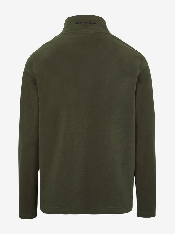 O'Neill Khaki színű férfi fleece cipzáras kapucnis pulóver állógallérral O'Neill Jack's