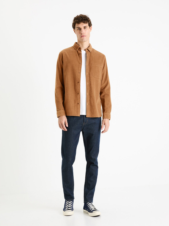 Celio Barna férfi Celio Faduroy kordbársony ing