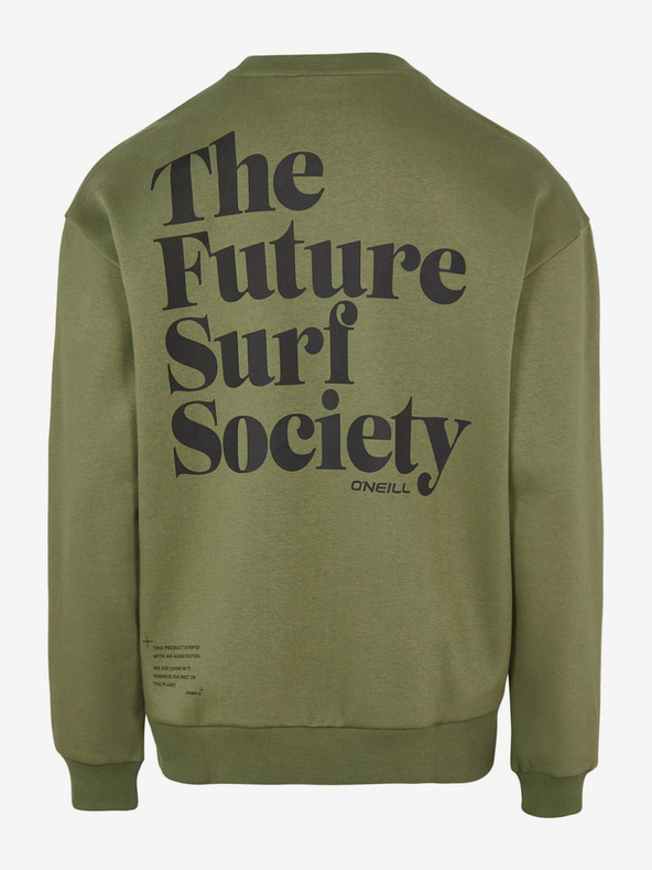 O'Neill Khaki színű férfi O'Neill Future Surf Society nyomtatott hátú melegítőfelső