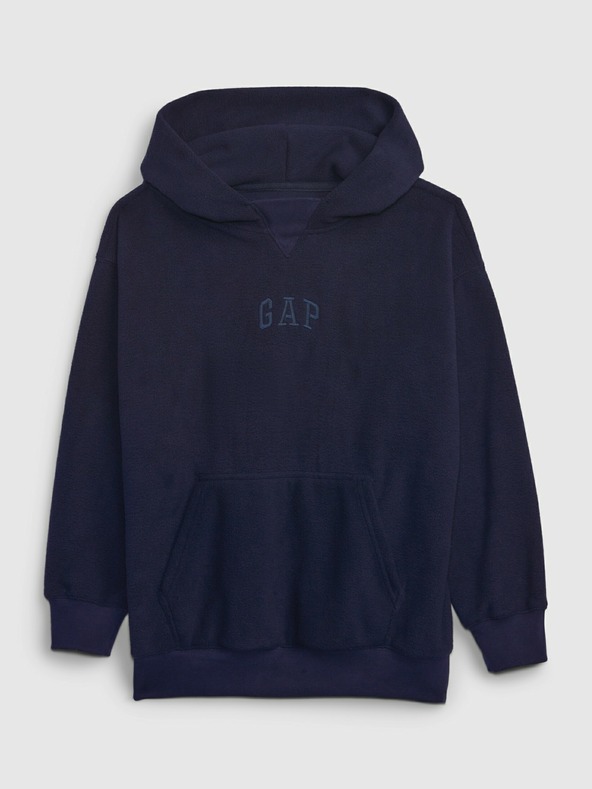 GAP Gyerek pulóver logóval és fleece béléssel GAP