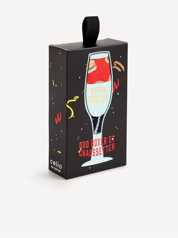 Celio Boxeralsó és zokni készlet piros és kék színben a Celio-tól