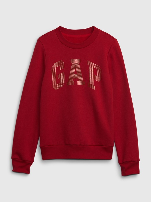 GAP Gyerek pulóver logóval és fleece béléssel GAP