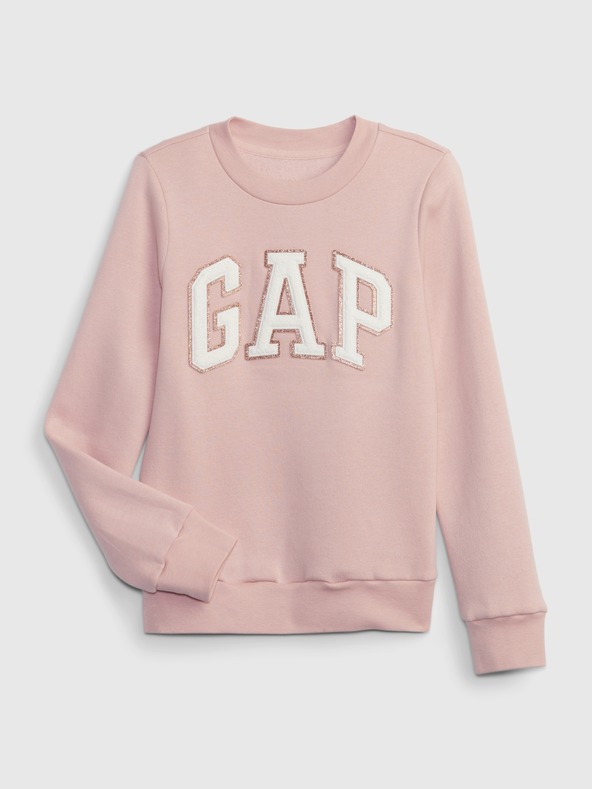 GAP Gyerek pulóver logóval és fleece béléssel GAP