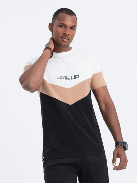Ombre Clothing Barna és fekete férfi gombos ing Ombre Clothing Ombre Clothing
