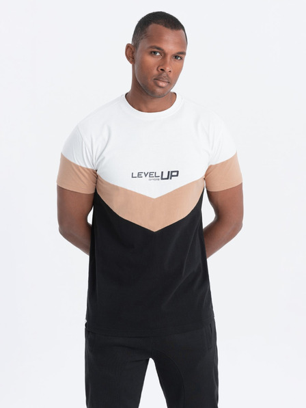 Ombre Clothing Barna és fekete férfi gombos ing Ombre Clothing Ombre Clothing