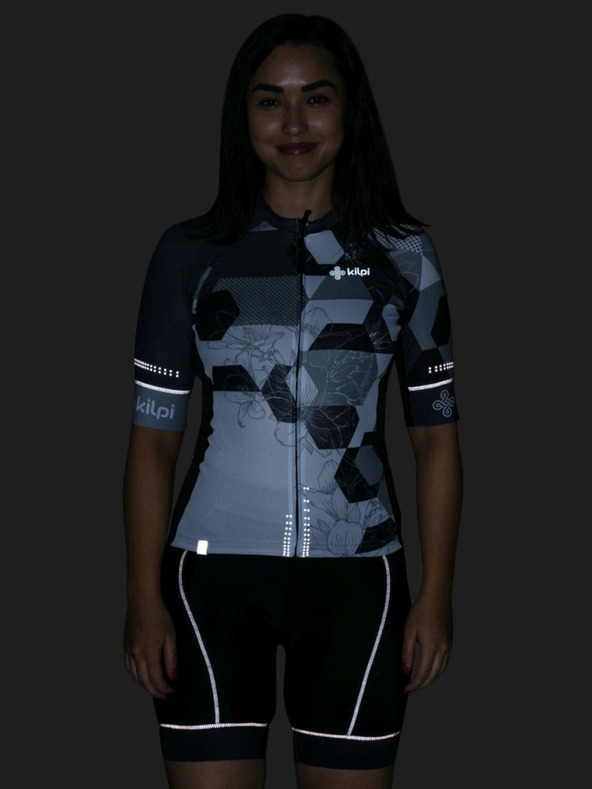 Kilpi Fekete-fehér női Kilpi Adamello-W kerékpáros mez