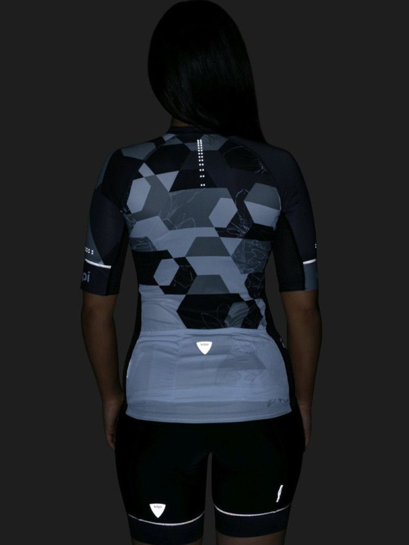 Kilpi Fekete-fehér női Kilpi Adamello-W kerékpáros mez