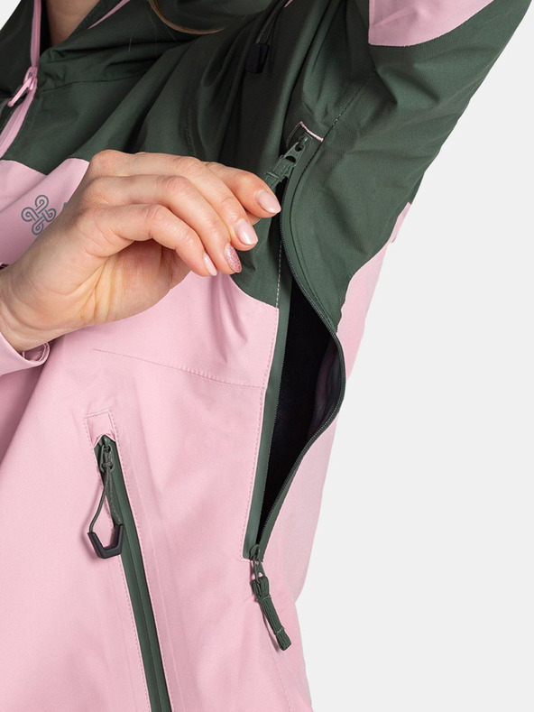 Kilpi Zöld és rózsaszín női vízálló dzseki Kilpi Mamba