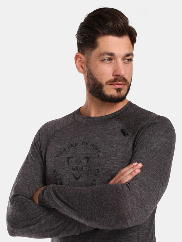 Kilpi Sötétszürke férfi merinói gyapjú póló Kilpi MAVORA TOP-M