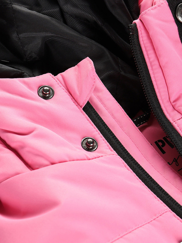 ALPINE PRO Rózsaszín lánykabát PTX Alpine Pro Werdo membránnal