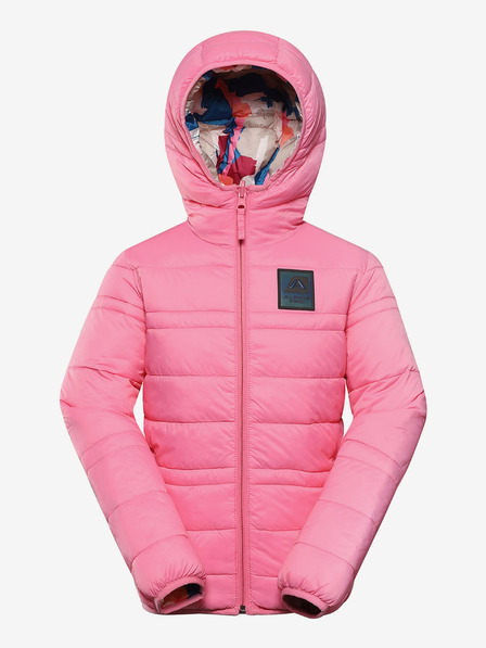 ALPINE PRO Gyerekek megfordítható kabát hi-therm ALPINE PRO DOUWO rózsaszínű