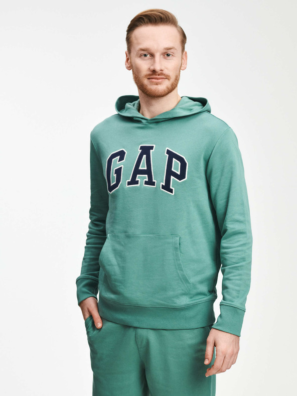 GAP Gap logós kapucnis pulóver GAP