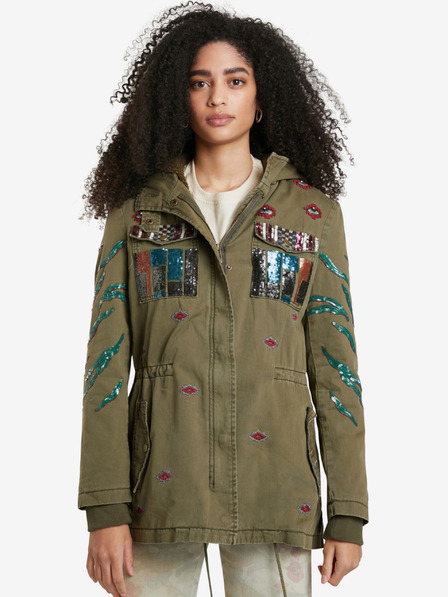 Desigual Khaki színű női könnyű kabát Desigual Flix