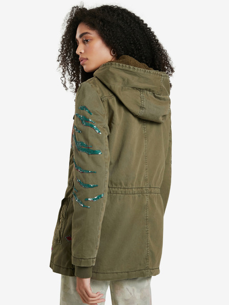 Desigual Khaki színű női könnyű kabát Desigual Flix