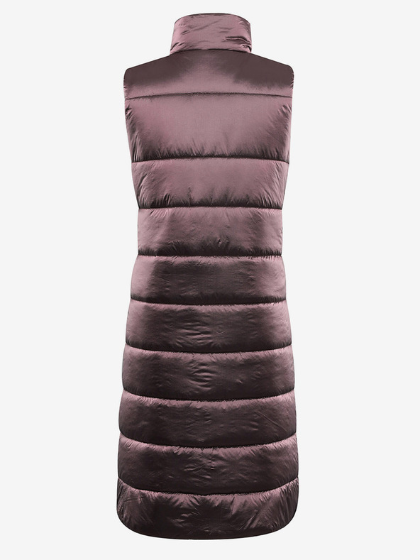 ALPINE PRO Női hosszú, steppelt mellény wr-vel ALPINE PRO UREFA rózsaszínű