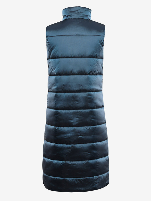 ALPINE PRO Női hosszú steppelt mellény ALPINE PRO UREFA kék