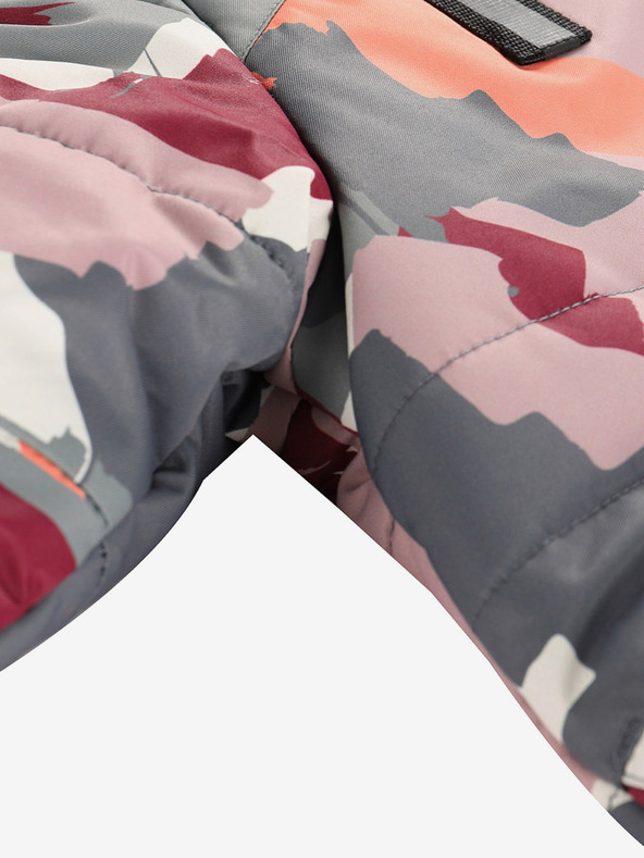 ALPINE PRO Szürkés-rózsaszín lánykabát PTX Alpine Pro Werdo membránnal