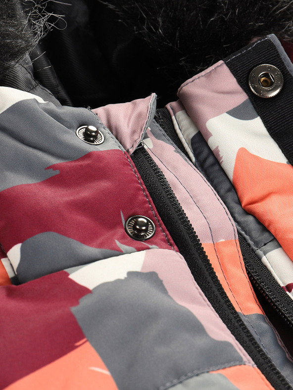 ALPINE PRO Szürkés-rózsaszín lánykabát PTX Alpine Pro Werdo membránnal