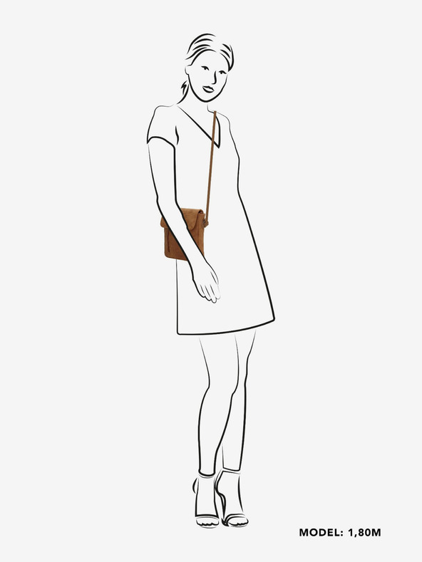 Beagles Kézitáska Beagles Brunete válltáska 1,5 l Cognac